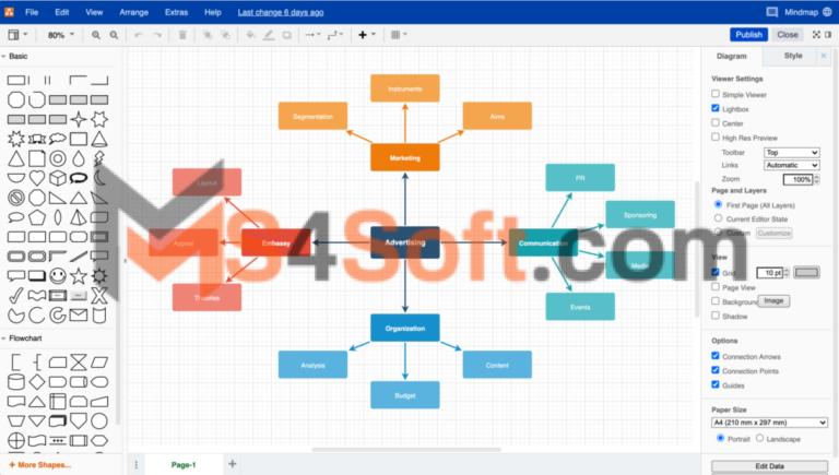 تحميل برنامج draw io online اصدار 2024 لانشاء المخططات والرسوم البيانية