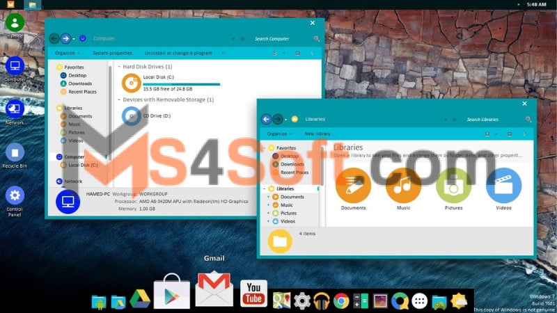تحميل برنامج Android M SkinPack لتحويل شكل الويندوز الي اندوريد 2024 للكمبيوتر اخر اصدار مجانا 5 تحميل برنامج Android M SkinPack