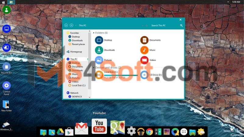 تحميل برنامج Android M SkinPack لتحويل شكل الويندوز الي اندوريد 2024 للكمبيوتر اخر اصدار مجانا 4 تنزيل Android M SkinPack 1
