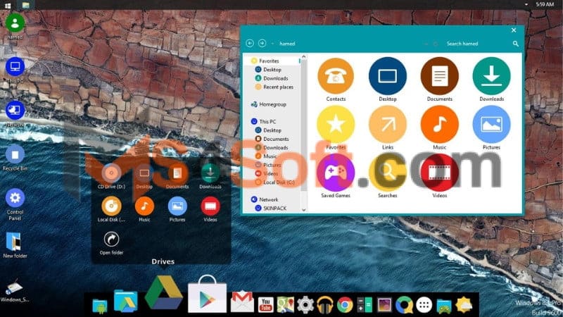 تحميل برنامج Android M SkinPack لتحويل شكل الويندوز الي اندوريد 2024 للكمبيوتر اخر اصدار مجانا 1 تحميل برنامج Android M SkinPack 1