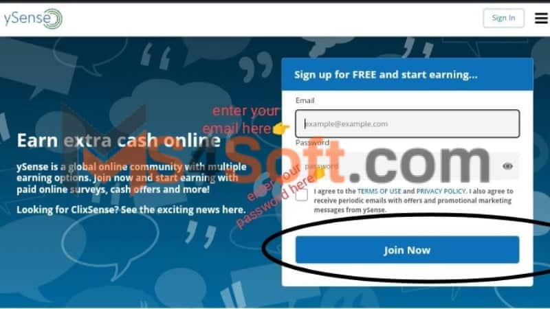 شرح موقع ysense