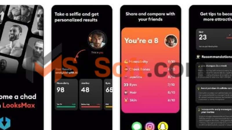 تحميل تطبيق LooksMax AI للاندوريد والايفون 2024 اخر اصدار مجانا 3 تطبيق LooksMax AI 1