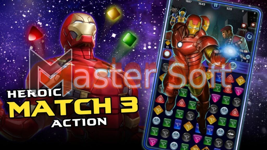 تحميل لعبة Marvel Puzzle Quest مهكرة للاندوريد والايفون 2025 مجانا 2 لعبة Marvel Puzzle Quest