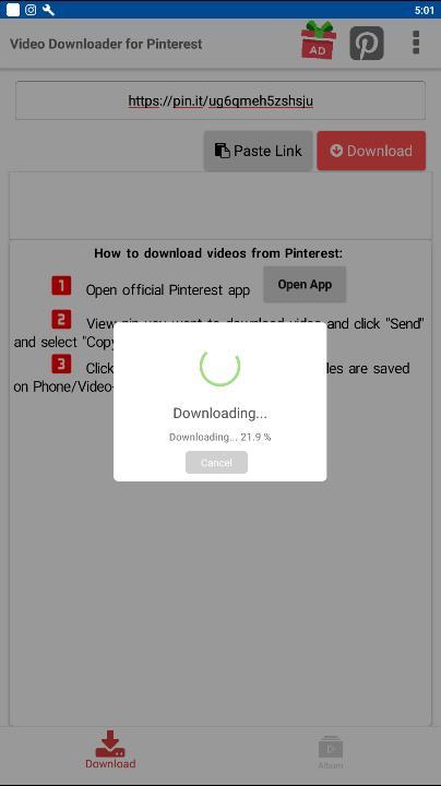 تحميل برنامج Pinterest Video Downloader مهكر للاندرويد والايفون 2024 برابط مباشر 4 تطبيق Pinterest Video Downloader