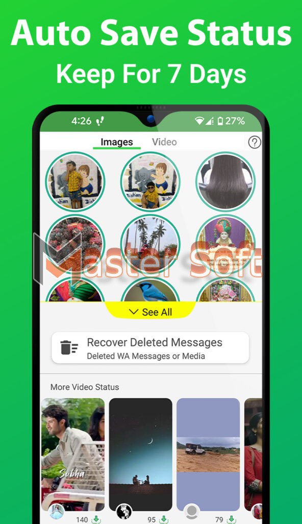 تحميل برنامج Status Saver مهكر بدون اعلانات اخر اصدار 2024 برابط مباشر 4 ش