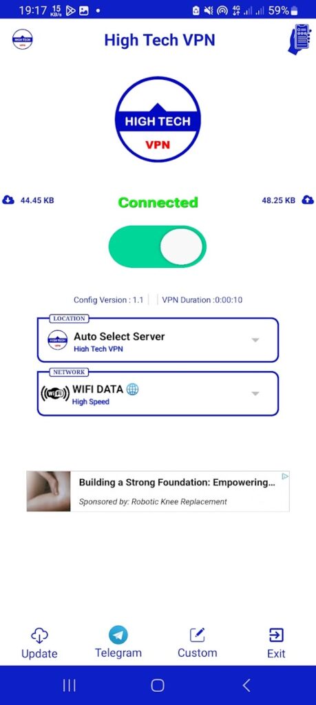 تحميل تطبيق High tech vpn مهكر للاندوريد والايفون 2025 برابط مباشر 4 تحميل تطبيق High tech vpn