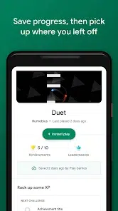 شاشة إعدادات Google Play Games