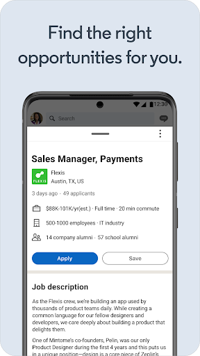 لقطة شاشة من داخل تحميل LinkedIn