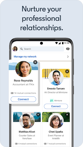 شاشة إعدادات تحميل LinkedIn