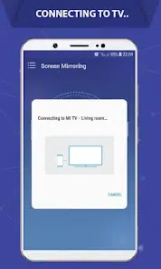 شاشة إعدادات Screen Mirroring Cast to TV