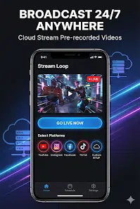 واجهة Stream Loop: 24/7 Live Stream الرئيسية
