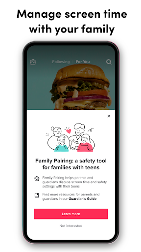 شاشة إعدادات تحميل تيك توك - TikTok